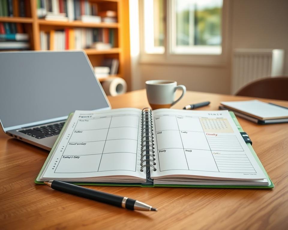 planificador semanal para actividades de estudio