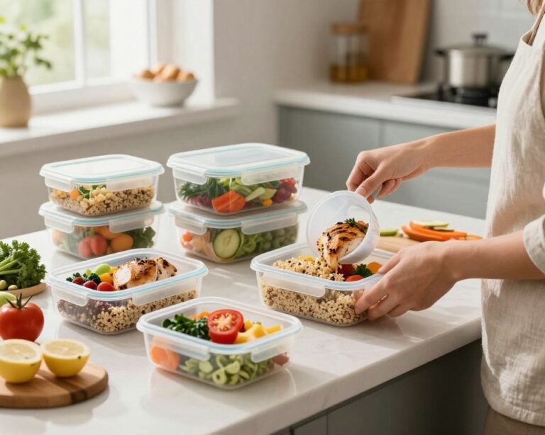 Planificación de comidas (meal prep) para ahorrar tiempo de estudio