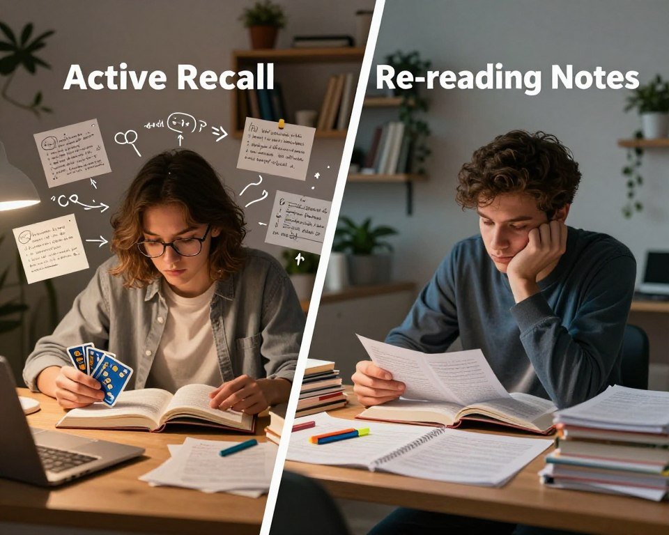 Técnica de Active Recall vs. Releer apuntes