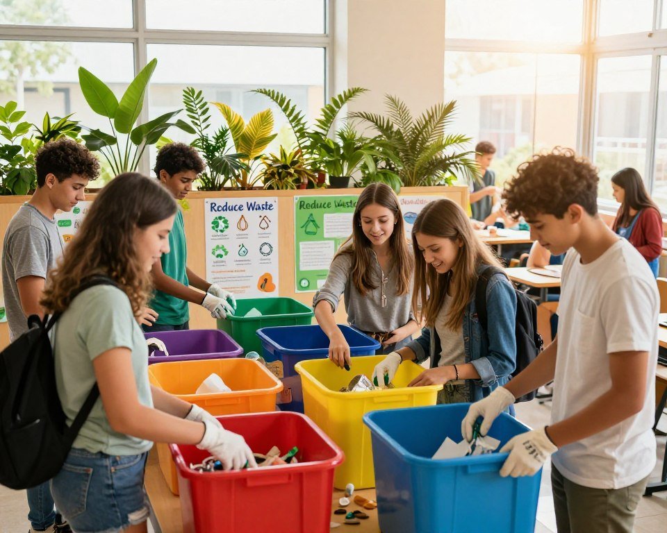 reducción de residuos en escuela