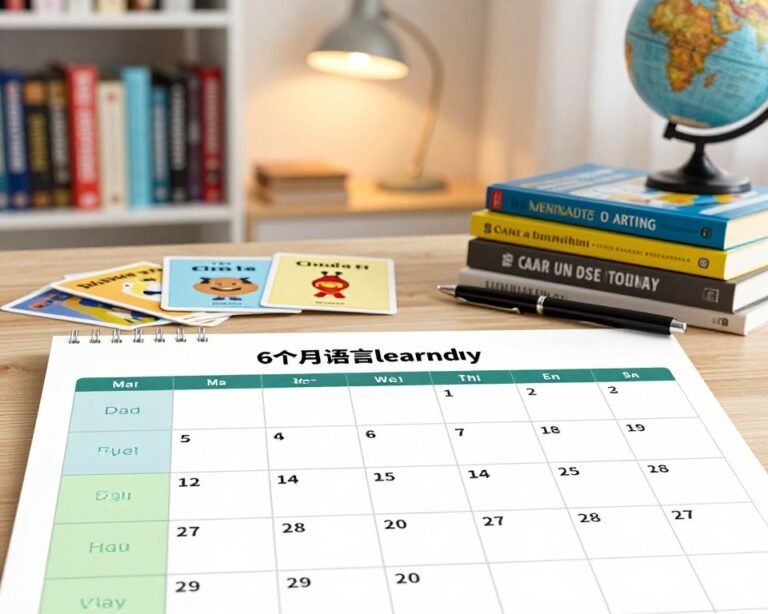 Calendario de estudio para aprender un idioma en 6 meses